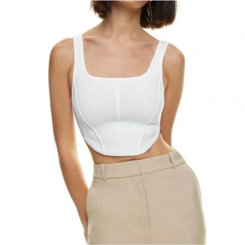 Babaton - Aritzia Sculpt Knit Bustier Tank in black size XS